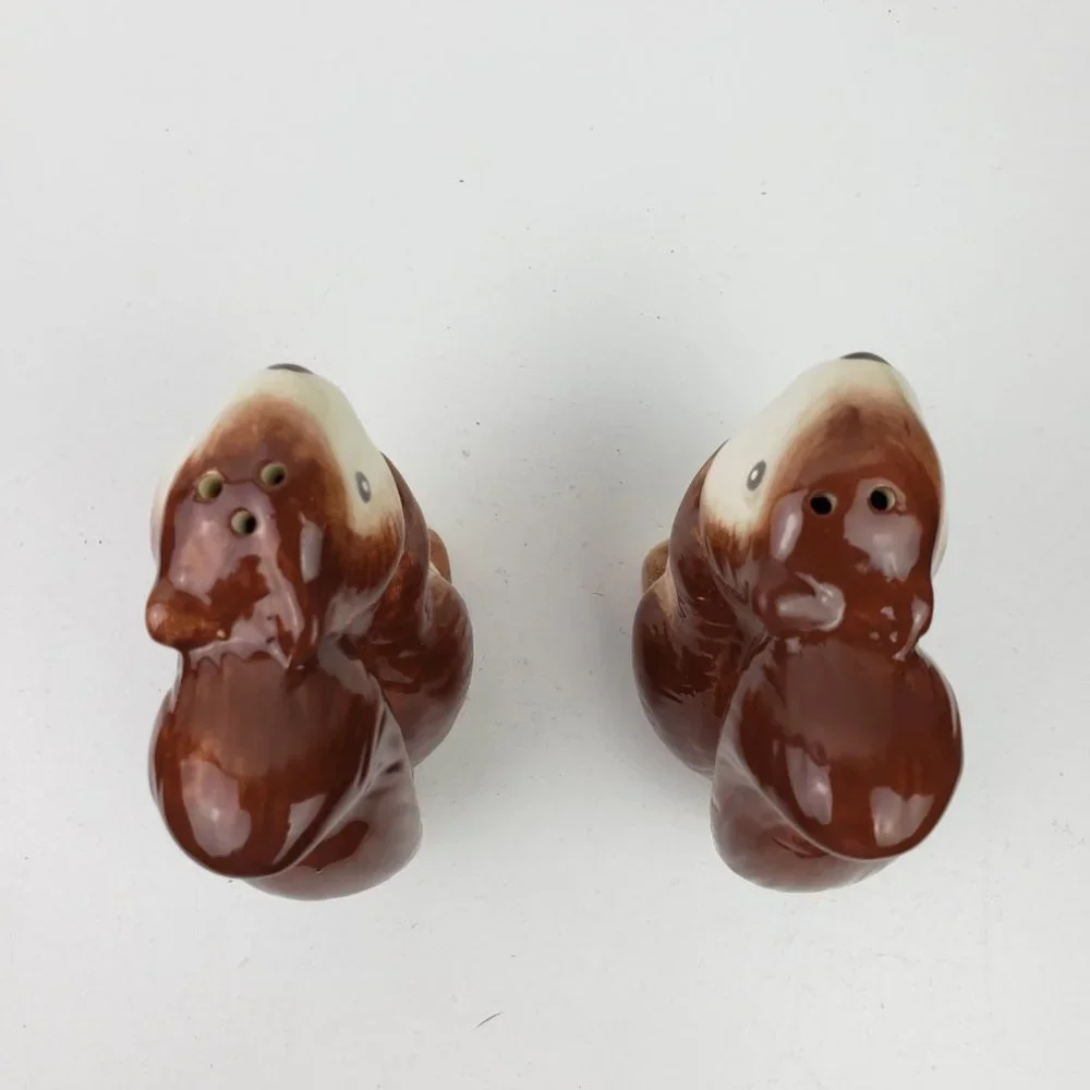 Better Homes Earthenware Squirrels Salt Pepper NWT